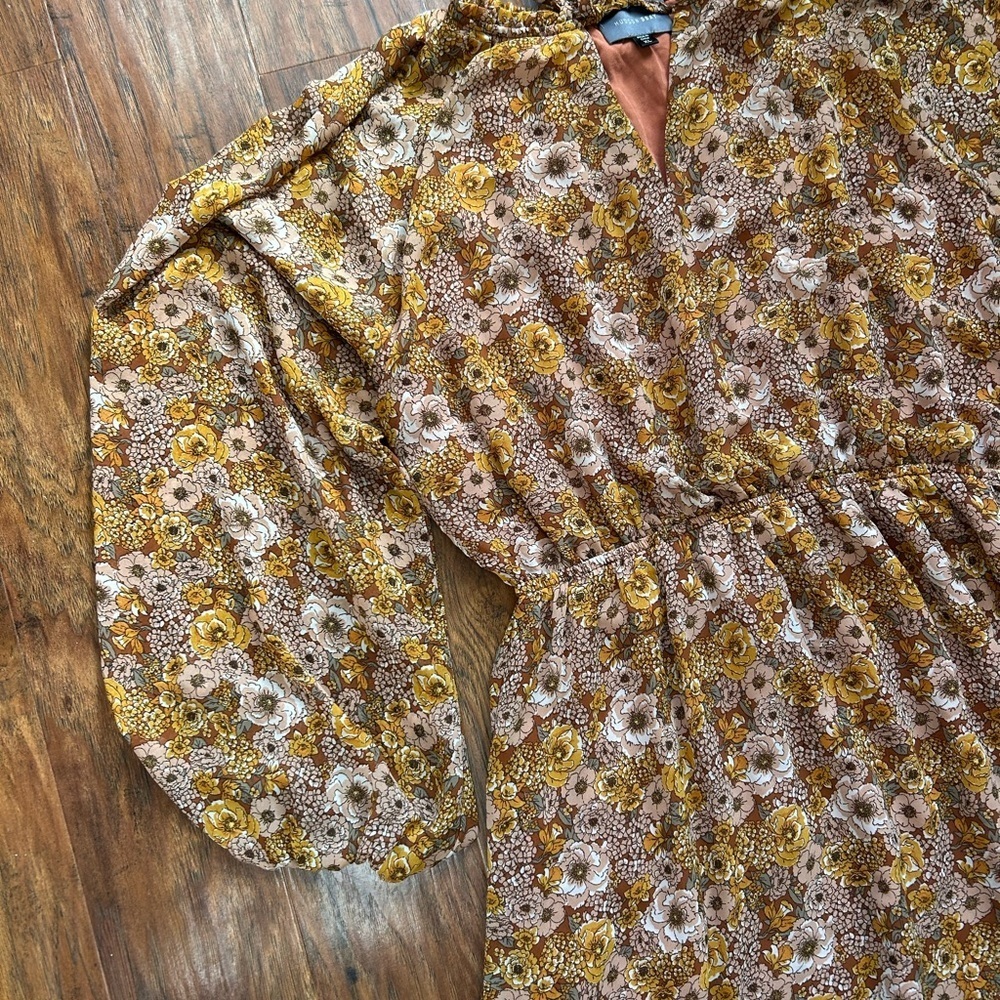 Long sleeve  Floral Print  Maxi Dress women’s size X-Large - Picture 4 of 9